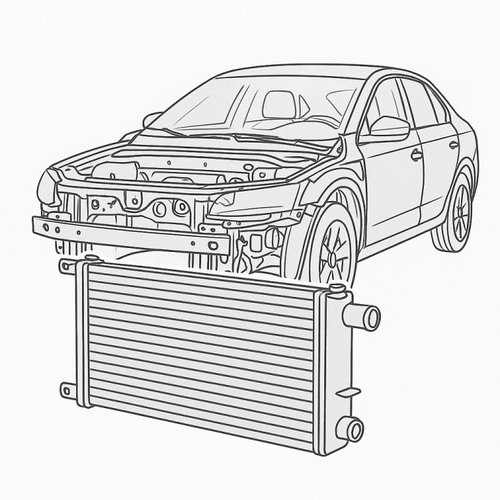 Radiator apa Ford Focus 2 (DA) [Fabr 2004-2012] 3M5H-8005-TL 1.6 TDCI DV6T 66KW / 90CP
