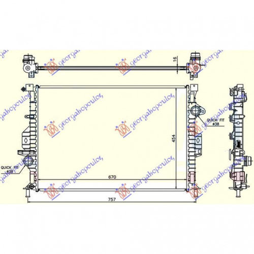Radiator Apa - Ford Focus C-Max 2014 , 1457605