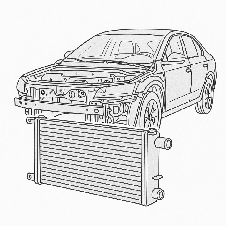 Radiator apa Ford Fusion (JU) [Fabr 2002-2012] 4S6H-8005-CA 1.4 TDCI F6JA 50KW / 68CP