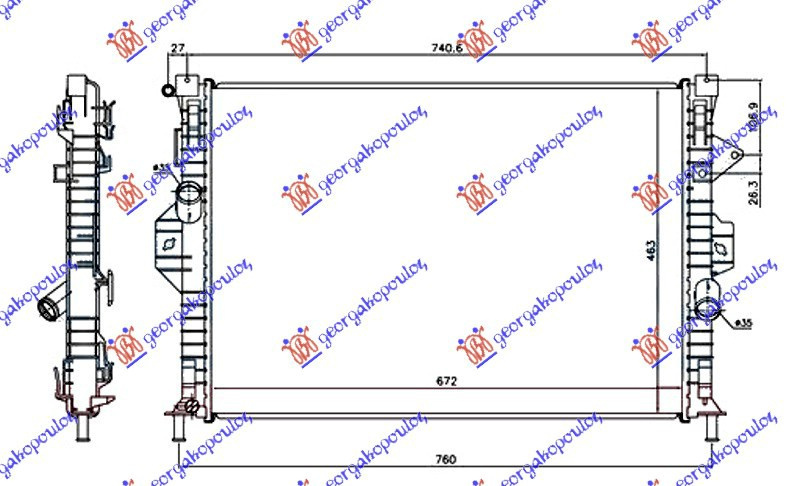 Radiator Apa - Ford Kuga 2008 , 1635004
