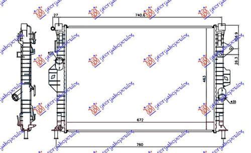 Radiator Apa - Ford Kuga 2008 , 1635004