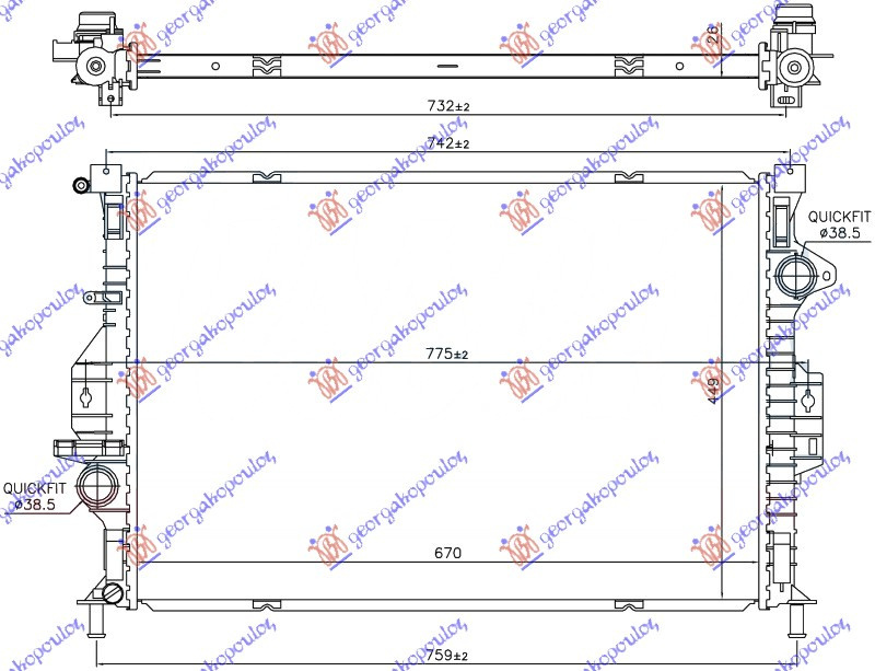 Radiator Apa - Ford Kuga 2013 , 1786804