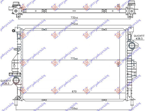 Radiator Apa - Ford Kuga 2013 , 1786804