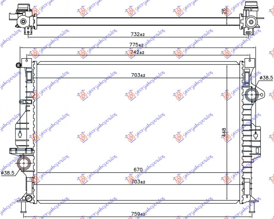 Radiator Apa - Ford Kuga 2013 , 1786806