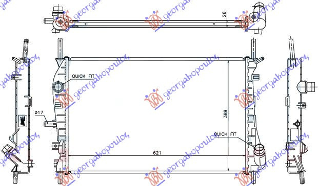 Radiator Apa - Ford Mondeo 2000 , 1216264