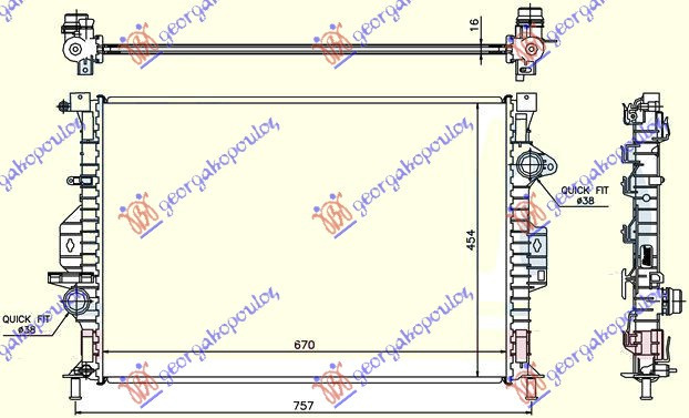 Radiator Apa - Ford Mondeo 2007 , 1457605