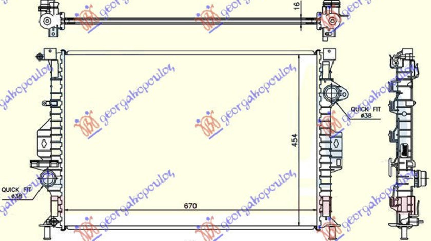 Radiator Apa - Ford Mondeo 2007 , 1457605