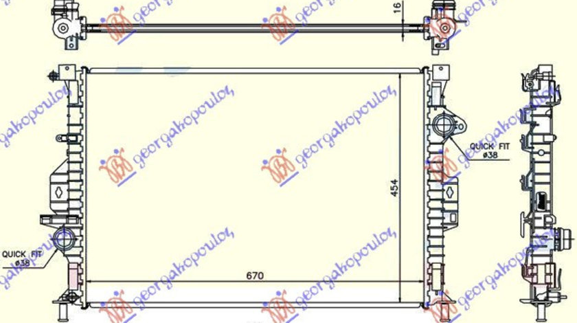 Radiator Apa - Ford Mondeo 2007 , 1582563