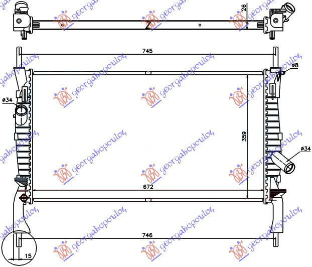 Radiator Apa - Ford Transit 2006 , 1383315