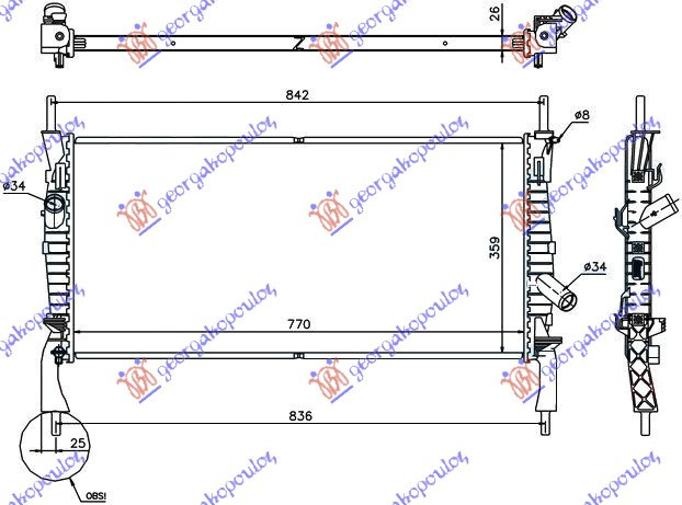 Radiator Apa - Ford Transit 2006 , 1383317
