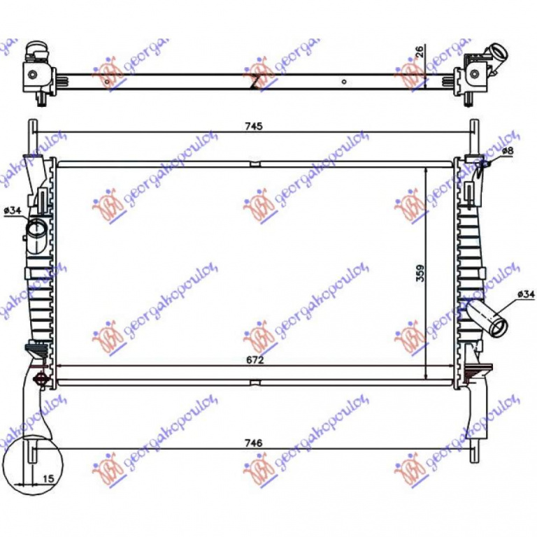 Radiator Apa - Ford Transit 2006 , 1383317