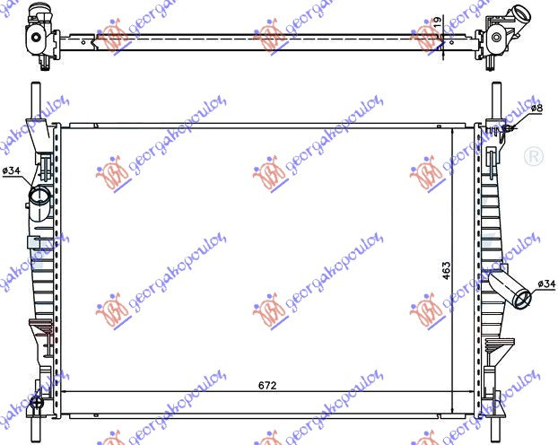 Radiator Apa - Ford Transit 2006 , 7c118005aa