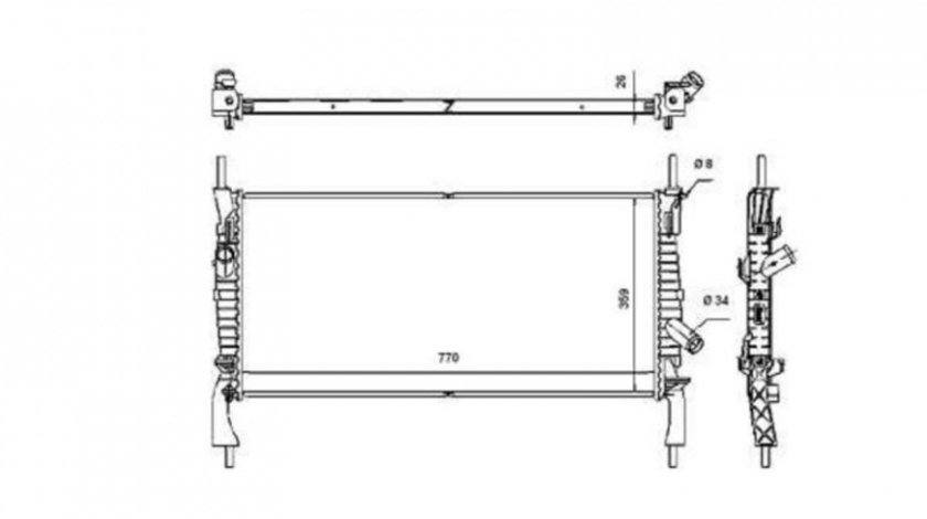 Radiator apa Ford TRANSIT bus 2006-2016 #2 01053103