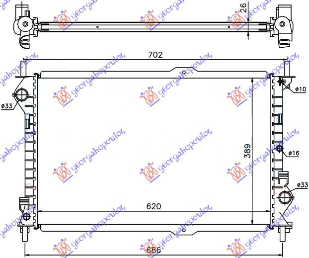 Radiator Apa - Ford Transit Connect 2003 , 4367089