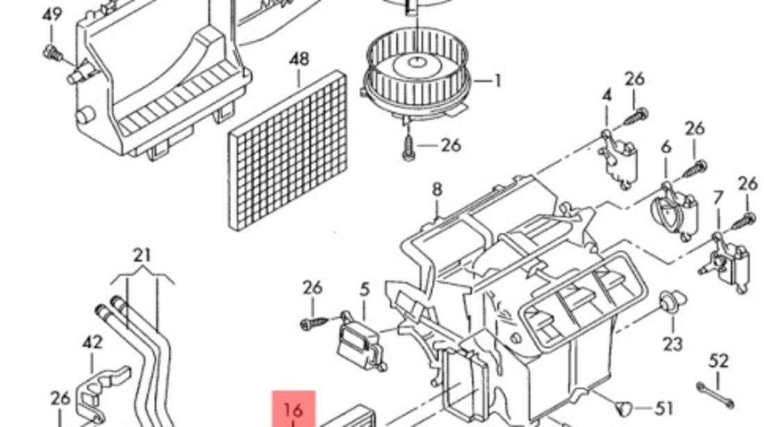 Radiator apa habitaclu Audi A4 B6 (8E2) Sedan 2002 2.0 I OEM 8E1820031