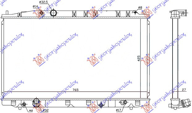 Radiator Apa - Honda Accord 2008 , 19010-Rl0-G01