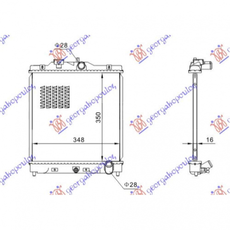 Radiator Apa - Honda Civic L/B 1996 , 19010p2tg01