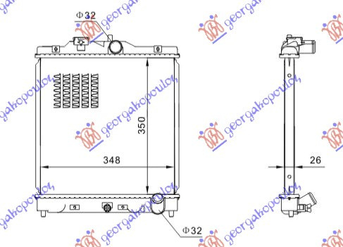Radiator Apa - Honda Civic Sedan 1992 , 19010p30g01