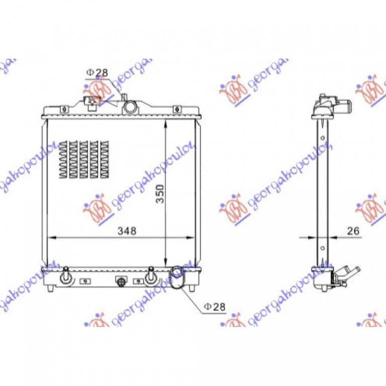 Radiator Apa - Honda Civic Sedan 1999 , 19010-P28-G51