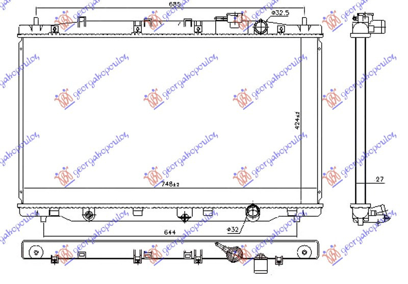 Radiator Apa - Honda Cr-V 2013 , 19010rsxg01