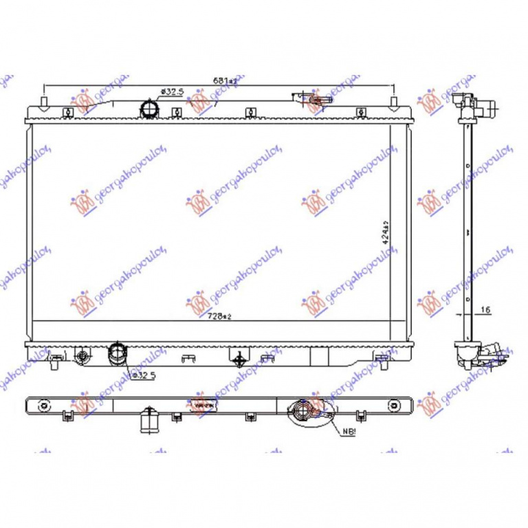 Radiator Apa - Honda Cr-V 2015 , 19010rsxg01