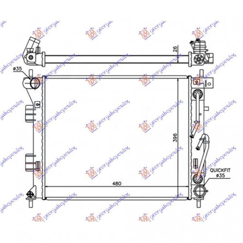 Radiator Apa - Hyundai Elantra 2011 , 25310a5850