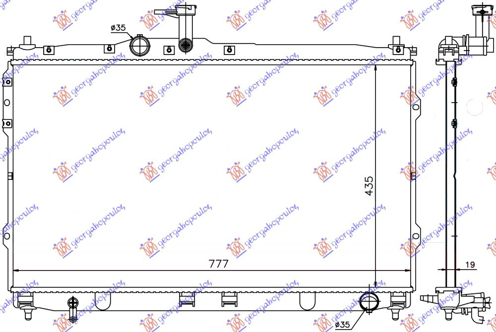 Radiator Apa - Hyundai H1 Starex 2007 , 253104h500