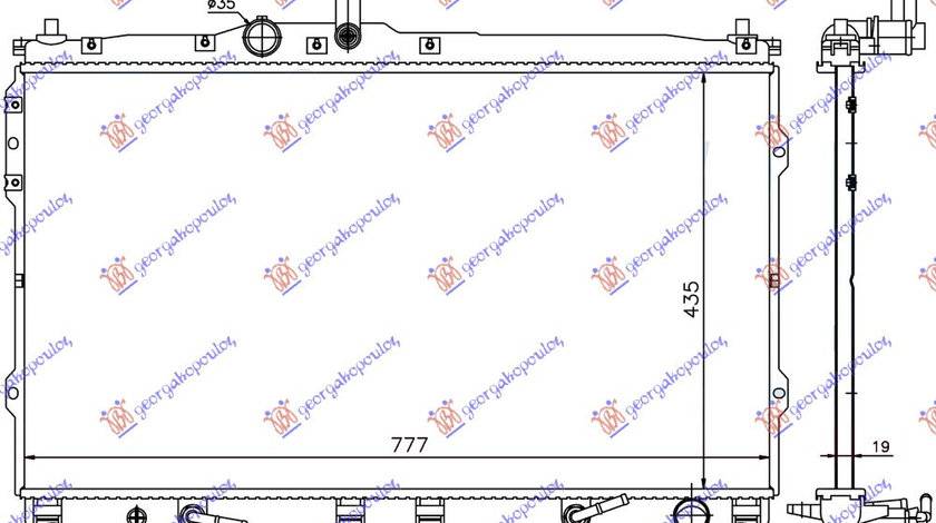 Radiator Apa - Hyundai H1 Starex 2007 , 253104h550