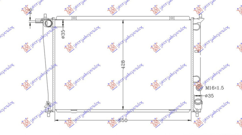 Radiator Apa - Hyundai H1 Van 1998 , 25310-4a000