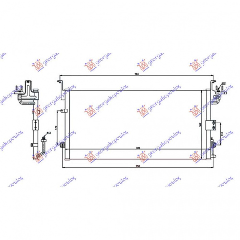 Radiator Apa - Hyundai H100 Van 1993 , Mb127772