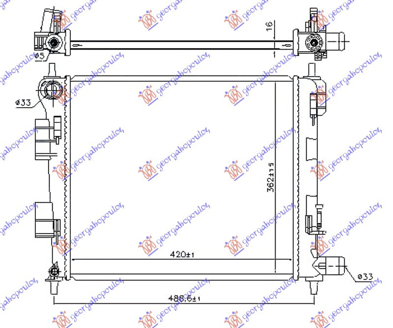 Radiator Apa - Hyundai I10 2013 , 25310-B9000