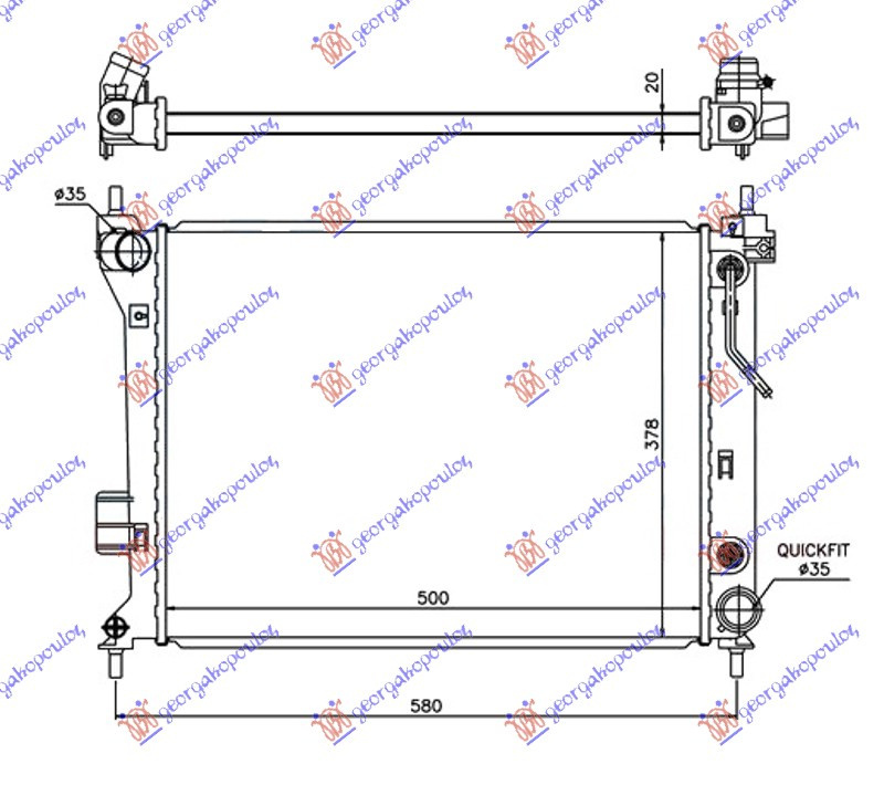 Radiator Apa - Hyundai I20 2008 , 253101j050