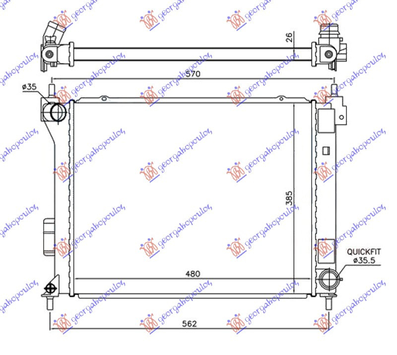 Radiator Apa - Hyundai I20 2008 , 253104p200