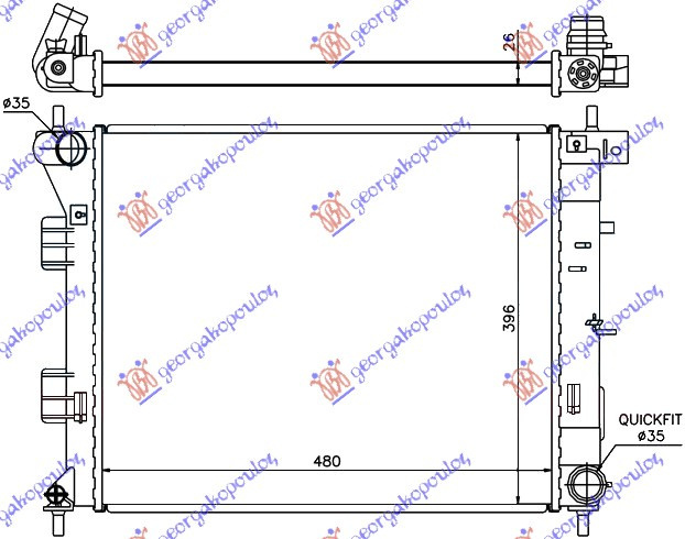 Radiator Apa - Hyundai I30 5 Usi 2012 , 25310-A5800