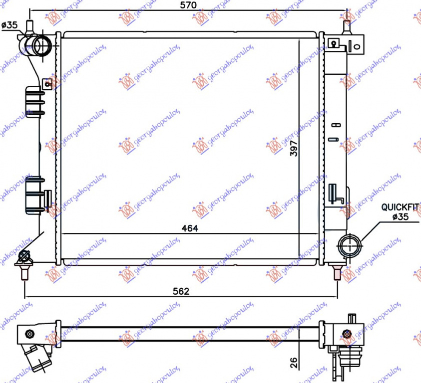 Radiator Apa - Hyundai I30 5 Usi 2012 , 25310a2000