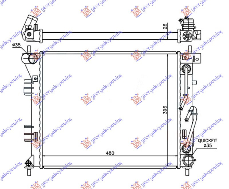 Radiator Apa - Hyundai I30 5 Usi 2012 , 25310a5850