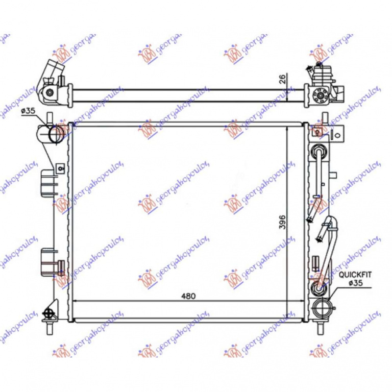 Radiator Apa - Hyundai I30 5 Usi 2014 , 25310-A6150