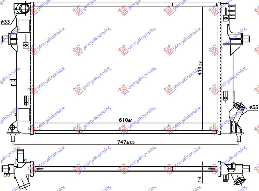 Radiator Apa - Hyundai I30 Hatchback/Tourer 2017 , 25310f2000