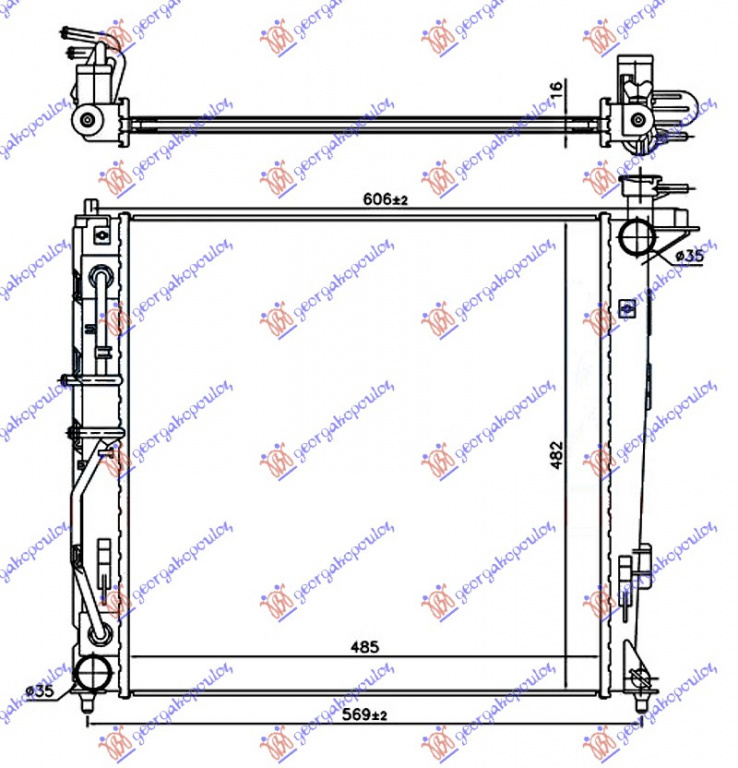 Radiator Apa - Hyundai Ix35/Tucson 2010 , 253102y010