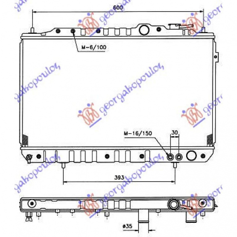 Radiator Apa - Hyundai Lantra 1993 , 2531028200