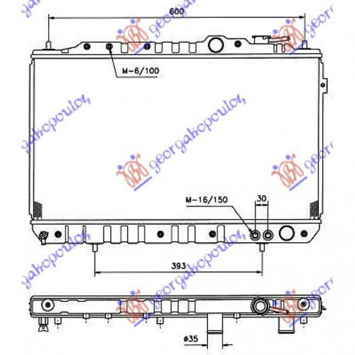 Radiator Apa - Hyundai Lantra 1993 , 2531028200
