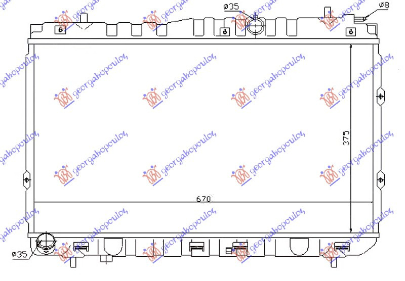 Radiator Apa - Kia Cerato 2004 , 253102f500