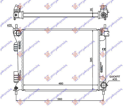 Radiator Apa - Kia Rio H/B2011 2012 , 253101r300