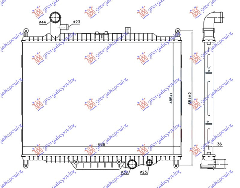 Radiator Apa - Land Rover Discovery 2005 , Lr015561