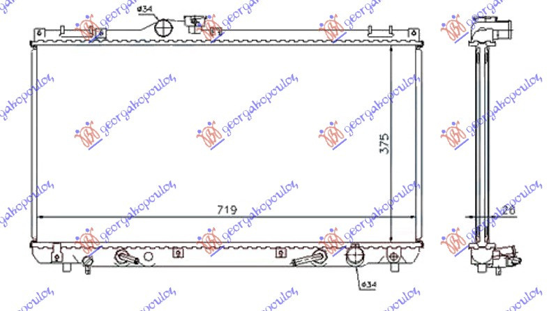 Radiator Apa - Lexus Is I 1999 , 1640070620