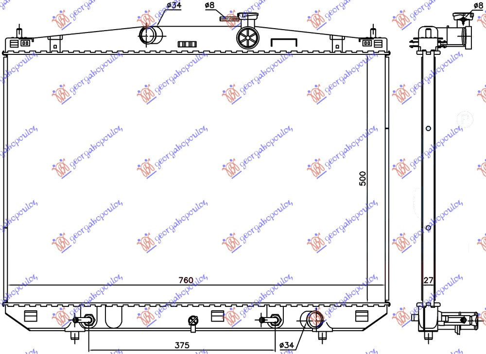 Radiator Apa - Lexus Rx 2015 , 1640031a40