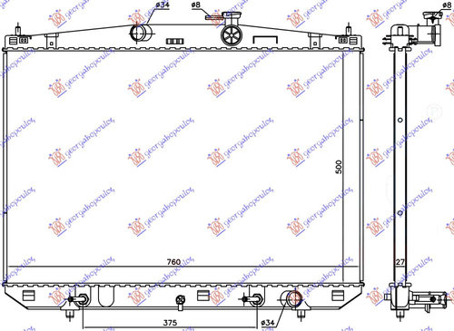 Radiator Apa - Lexus Rx 2015 , 1640031a40