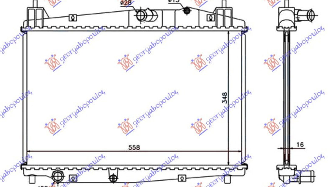 Radiator Apa - Mazda 2 2007 , Y405-15-200