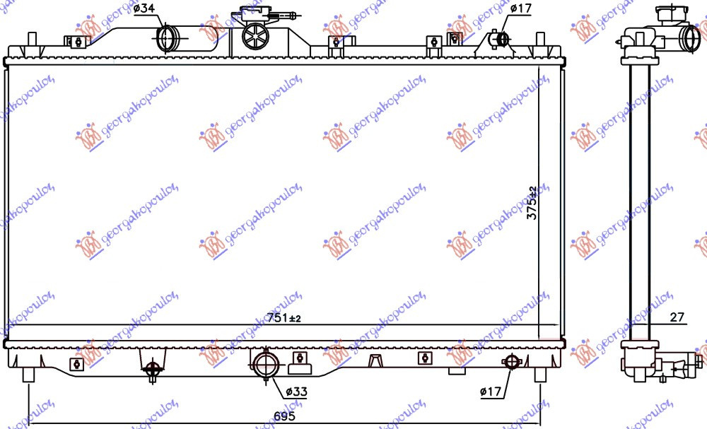 Radiator Apa - Mazda 2 2014 , S55215200a