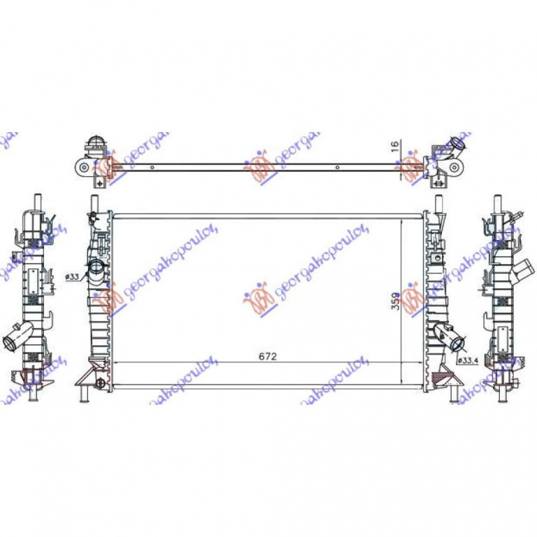 Radiator Apa - Mazda 3 Sdn-H/B (Bk) 2004 , 1309414